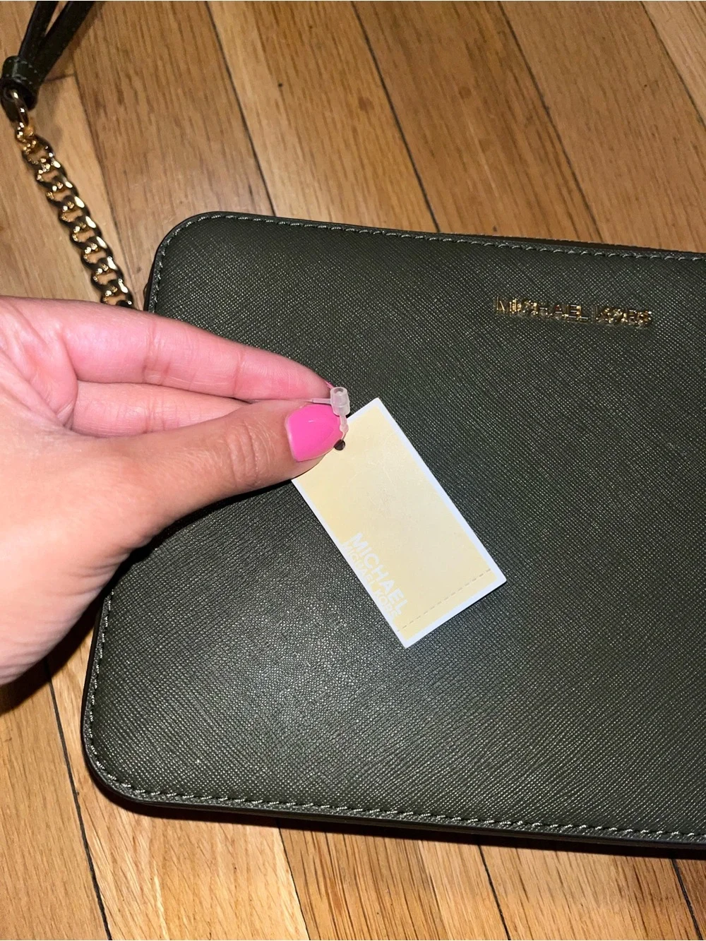 Michael Kors Olive Green JetSet Leather Crossbody Bag *NEW with Tags*